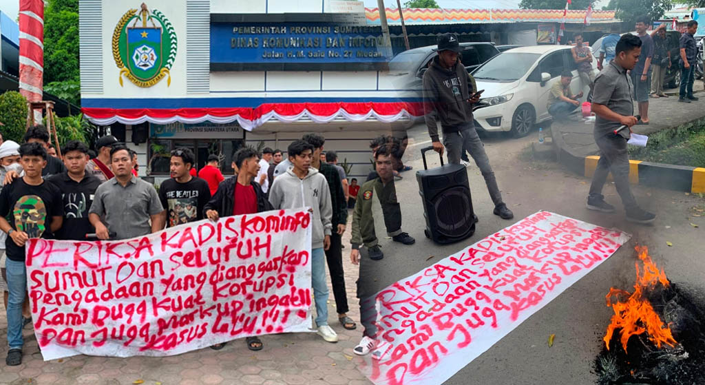 Massa Minta Usut Korupsi Malah Disuguhi Jogetan, FKKSU Kecam Pejabat Kominfo Sumut